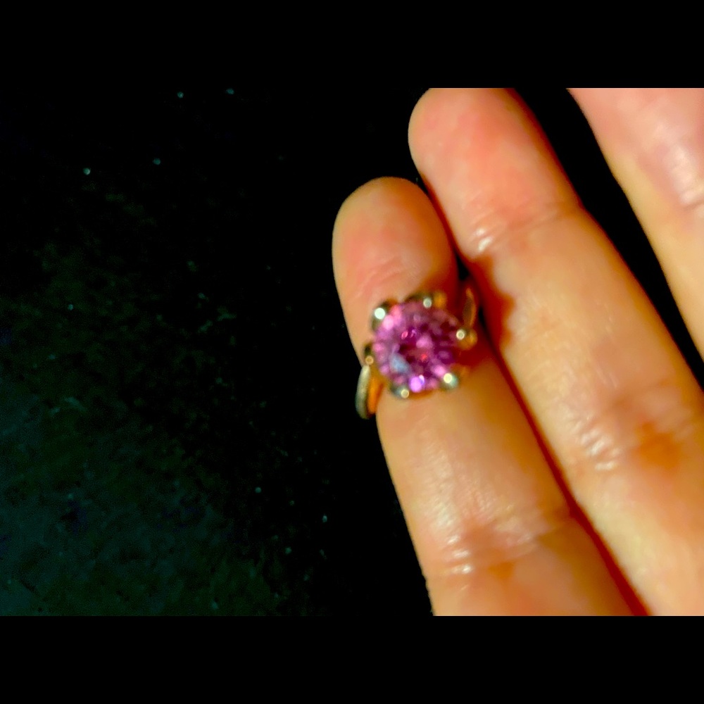 Rose gold colored ring